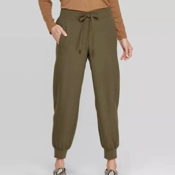 Prologue Dressy Olive-Sage Green Joggers - Sz S - Picture 2 of 6